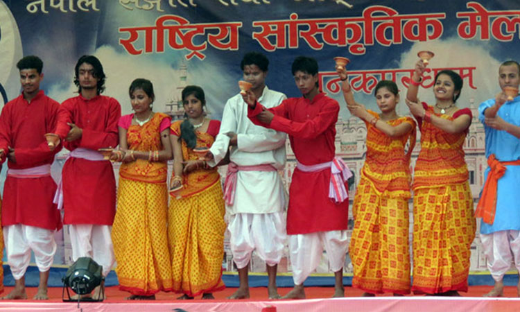 performing Nepali Cultural Dance