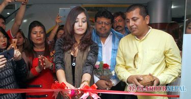 karishma manandhar inaugurating neel david's beauty saloon