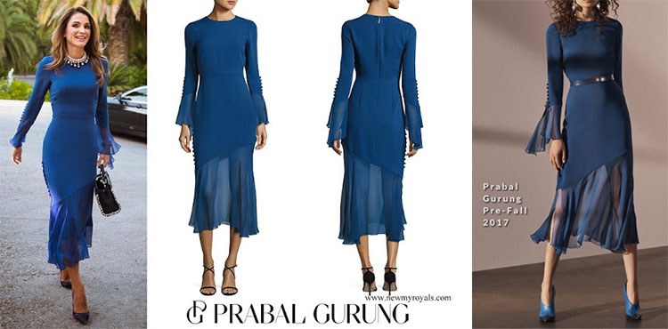 Queen Rania of Jordan In Prabal Gurung designs