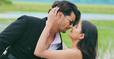 Screen Shot of Actor Suraj Poudel and Actress Binita Karki Romantic mood from Nepali Movie PR song