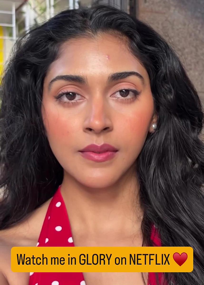 Screen Shot of Nikita Chandak's Instagram Post for Netflix web series 'Glory'