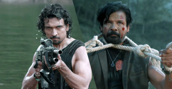 Biraj Bhatt and Samir Bhatt face each other in the Nepali action film 12 Gaun 2